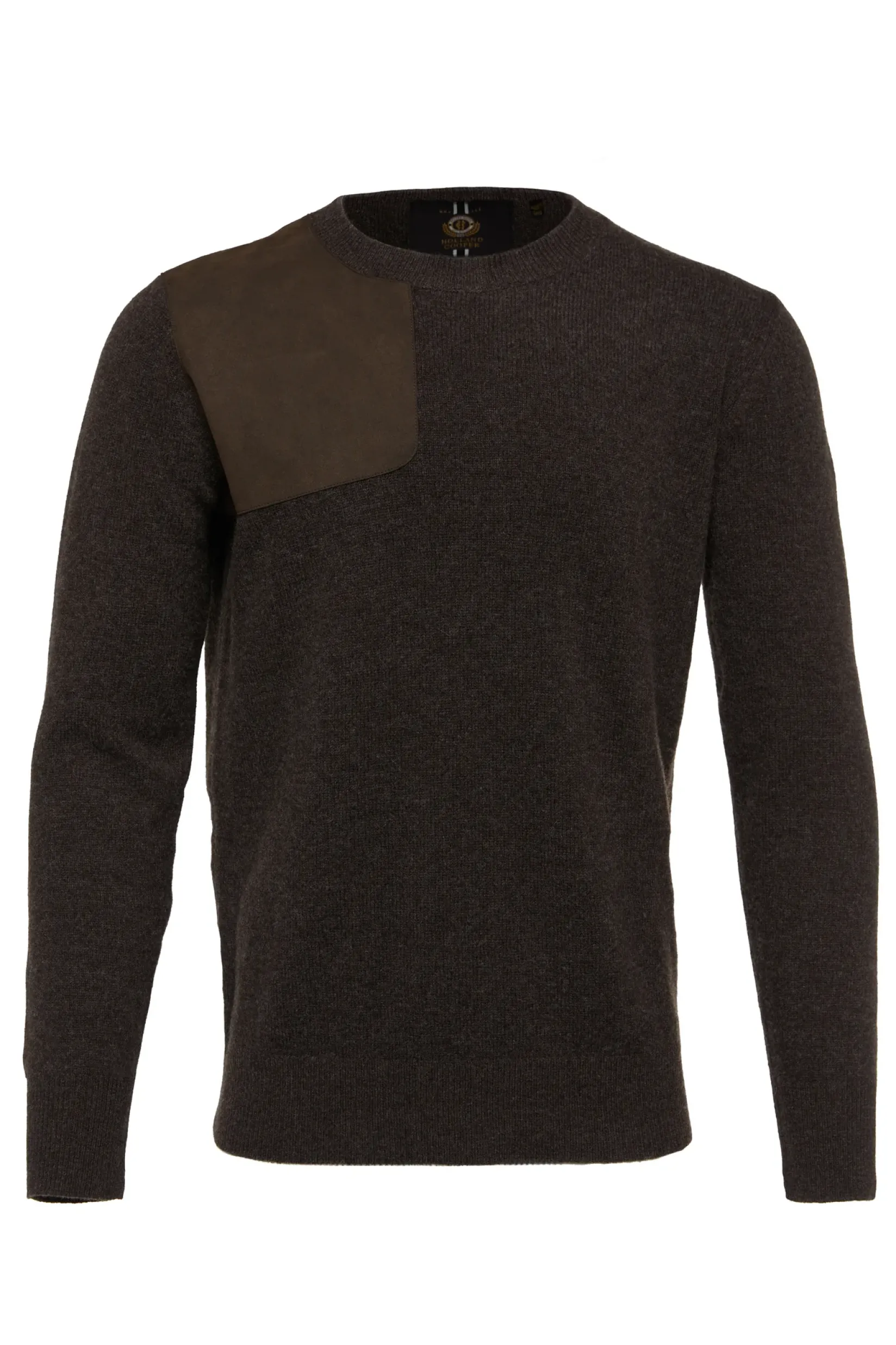 Holland Cooper Knitwear|Shop By Product-Country Crew Neck Knit Chocolate