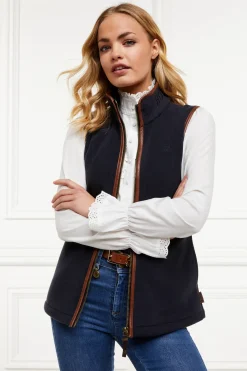 Holland Cooper Gifts For Her|Bestsellers-Country Fleece Gilet Ink Navy