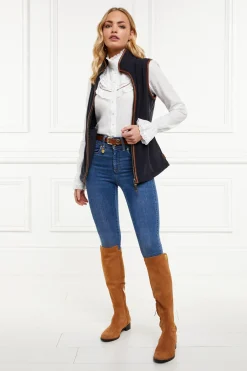 Holland Cooper Gifts For Her|Bestsellers-Country Fleece Gilet Ink Navy