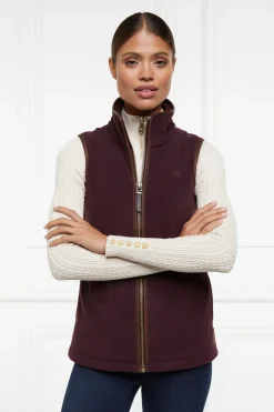 Holland Cooper Gifts For Her|Gilets-Country Fleece Gilet Mulberry