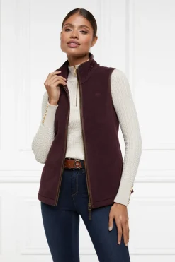 Holland Cooper Gifts For Her|Gilets-Country Fleece Gilet Mulberry
