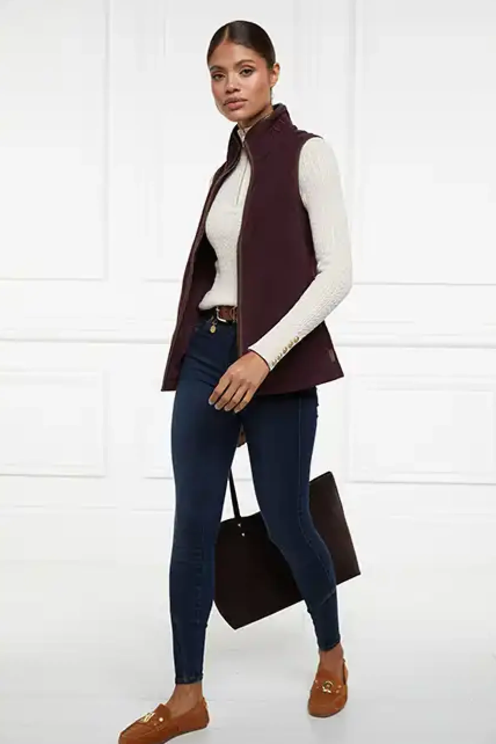 Holland Cooper Gifts For Her|Gilets-Country Fleece Gilet Mulberry