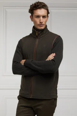 Holland Cooper Fleeces|Gilets-Country Fleece Gilet Khaki