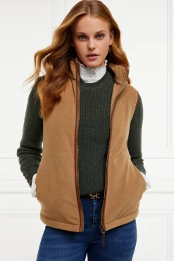 Holland Cooper Shop By Product|Fleeces-Country Fleece Gilet Coffee