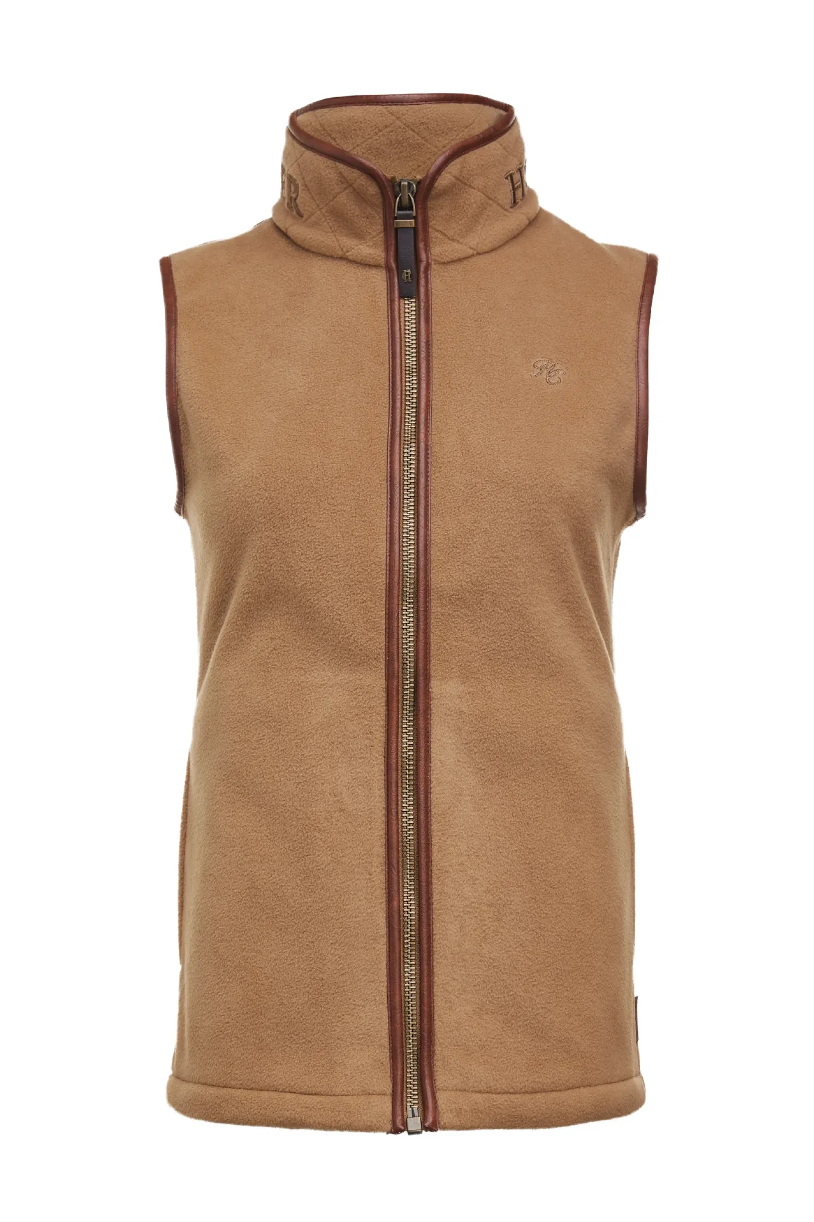 Holland Cooper Shop By Product|Fleeces-Country Fleece Gilet Coffee