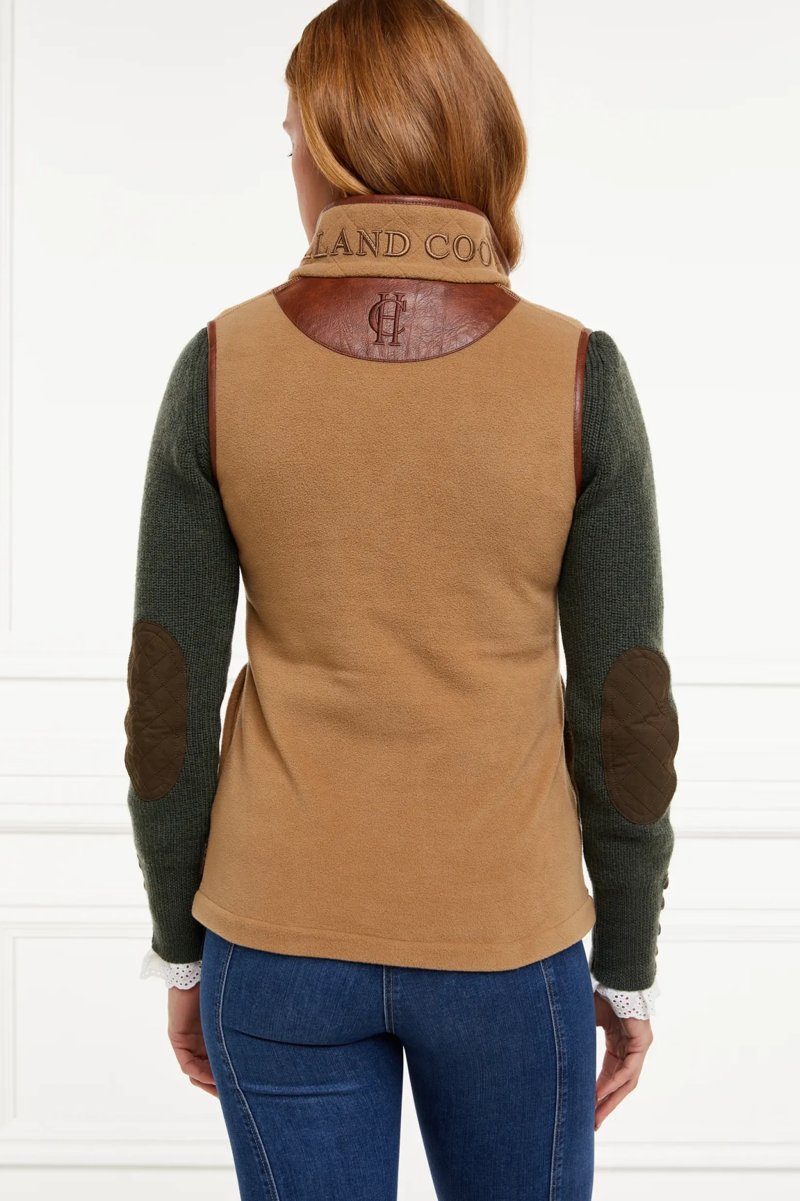 Holland Cooper Shop By Product|Fleeces-Country Fleece Gilet Coffee