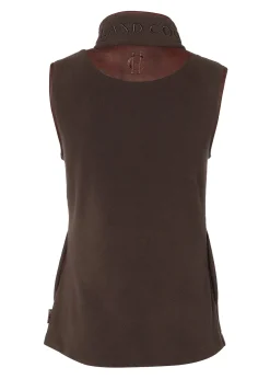 Holland Cooper Gilets|Shop By Product-Country Fleece Gilet Chocolate