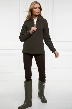 Holland Cooper Fleeces|Shop By Product-Country Fleece Half Zip Khaki