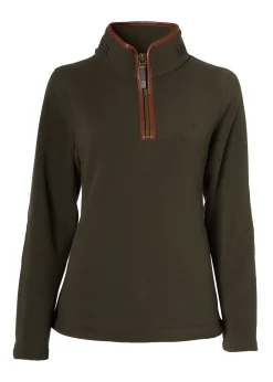 Holland Cooper Fleeces|Shop By Product-Country Fleece Half Zip Khaki
