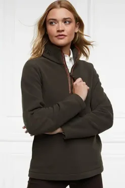 Holland Cooper Fleeces|Shop By Product-Country Fleece Half Zip Khaki