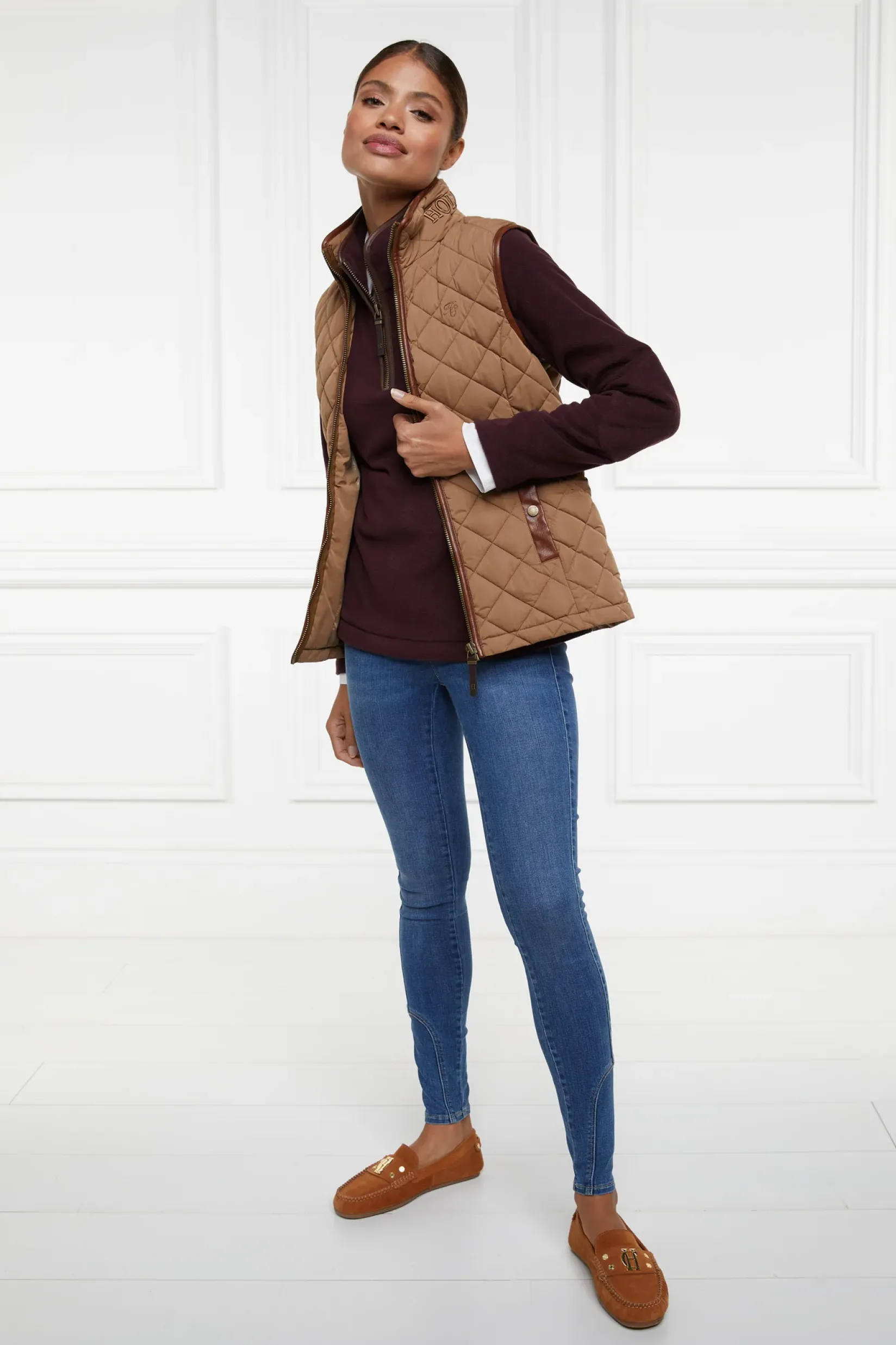 Holland Cooper Fleeces|Shop By Product-Country Fleece Half Zip Mulberry