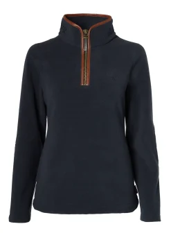 Holland Cooper Bestsellers|Fleeces-Country Fleece Half Zip Ink Navy