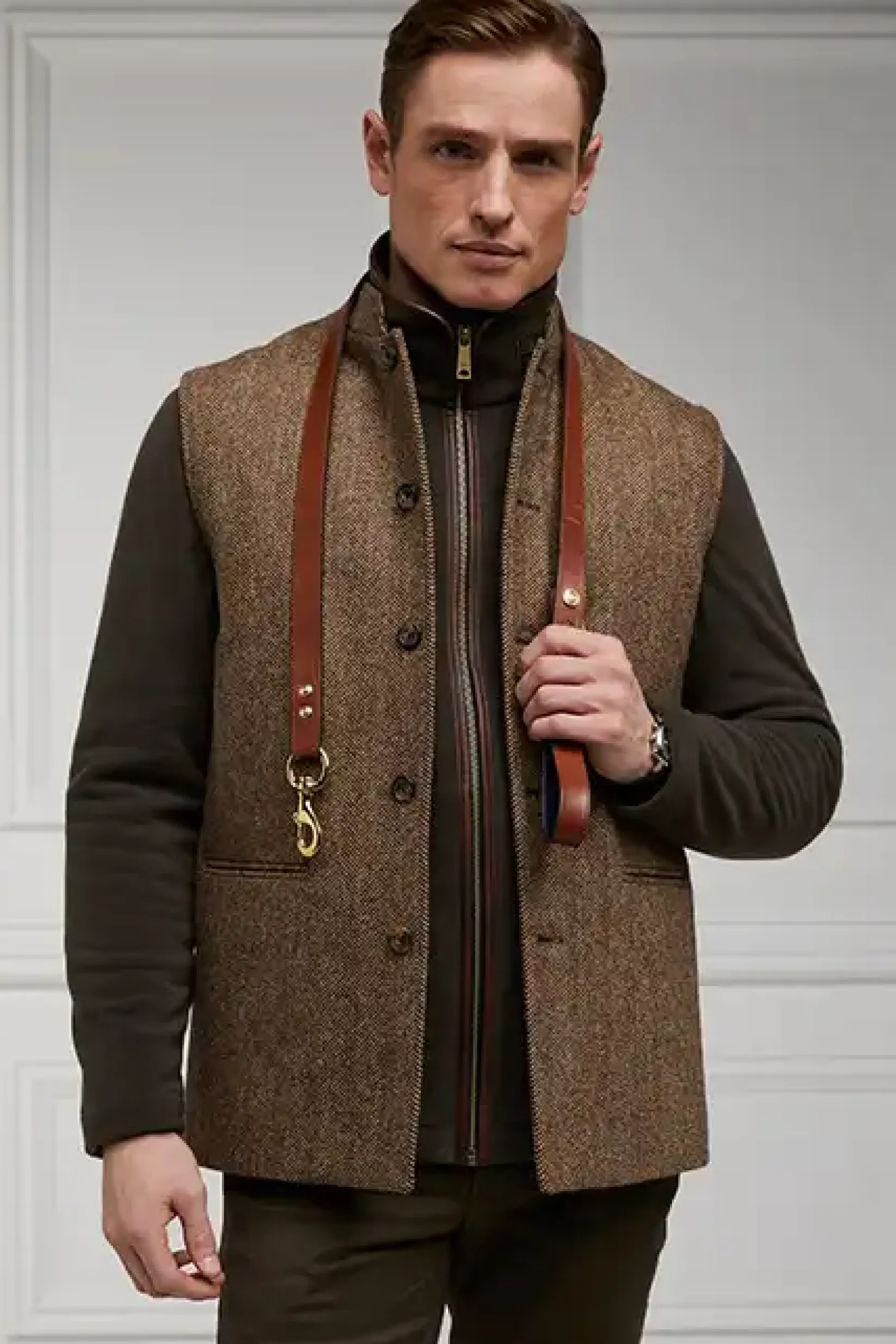 Holland Cooper Gifts For Him|Fleeces-Country Fleece Jacket Khaki