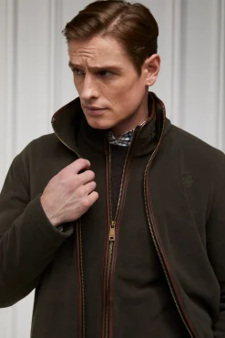 Holland Cooper Gifts For Him|Fleeces-Country Fleece Jacket Khaki
