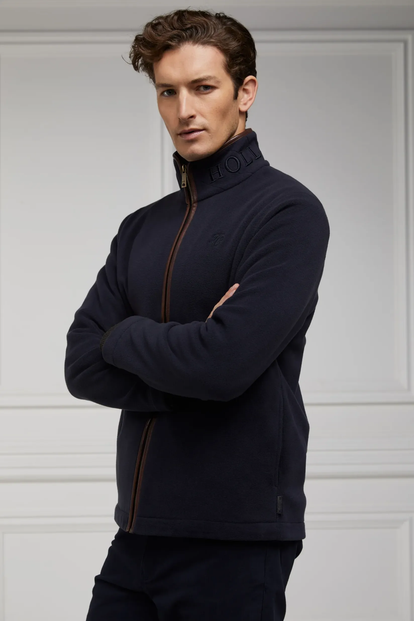 Holland Cooper Shop By Product|Wardrobe Staples-Country Fleece Jacket Ink Navy