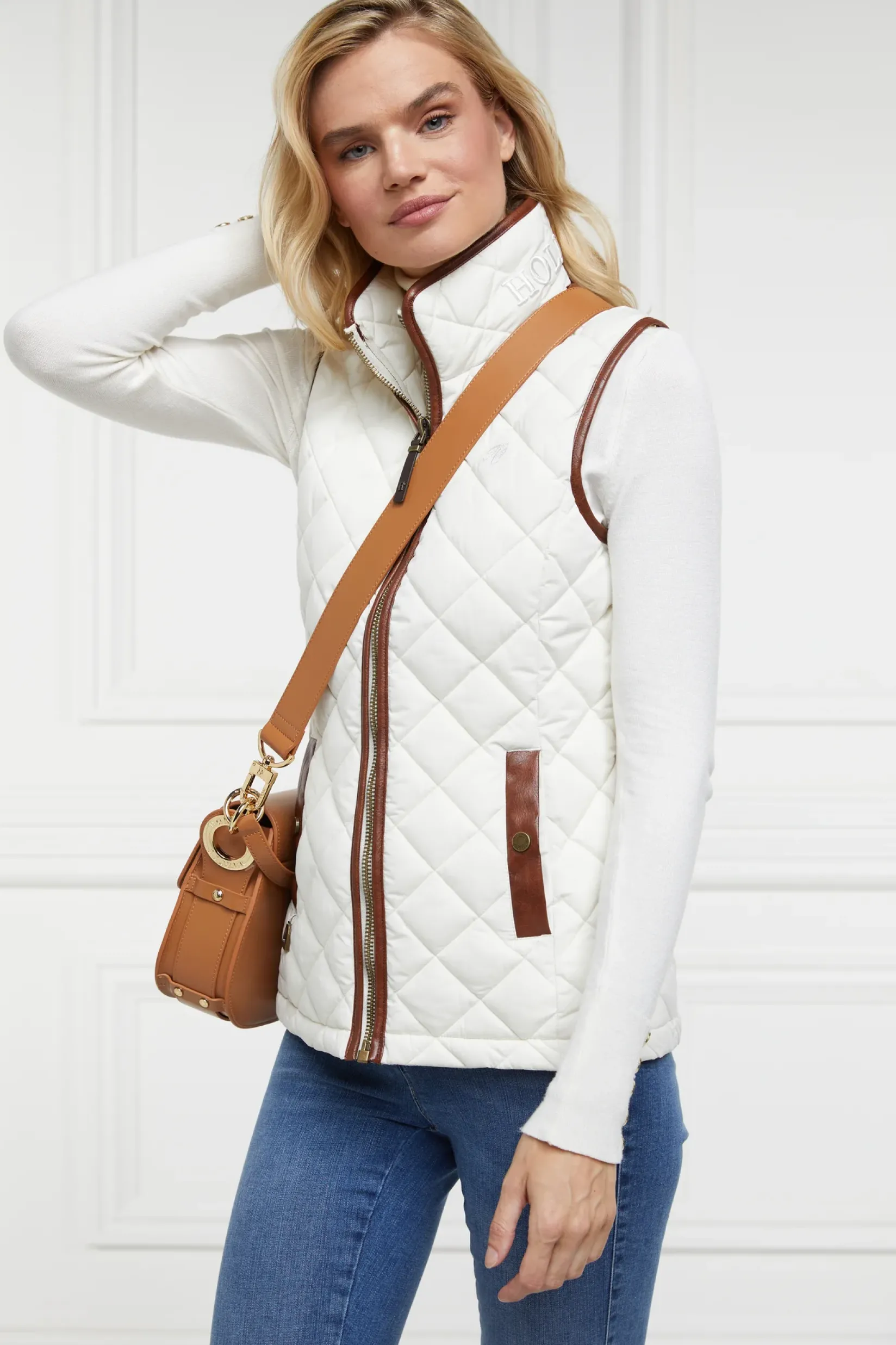Holland Cooper Seasonal Inspiration|Gilets-Country Quilted Gilet Cream