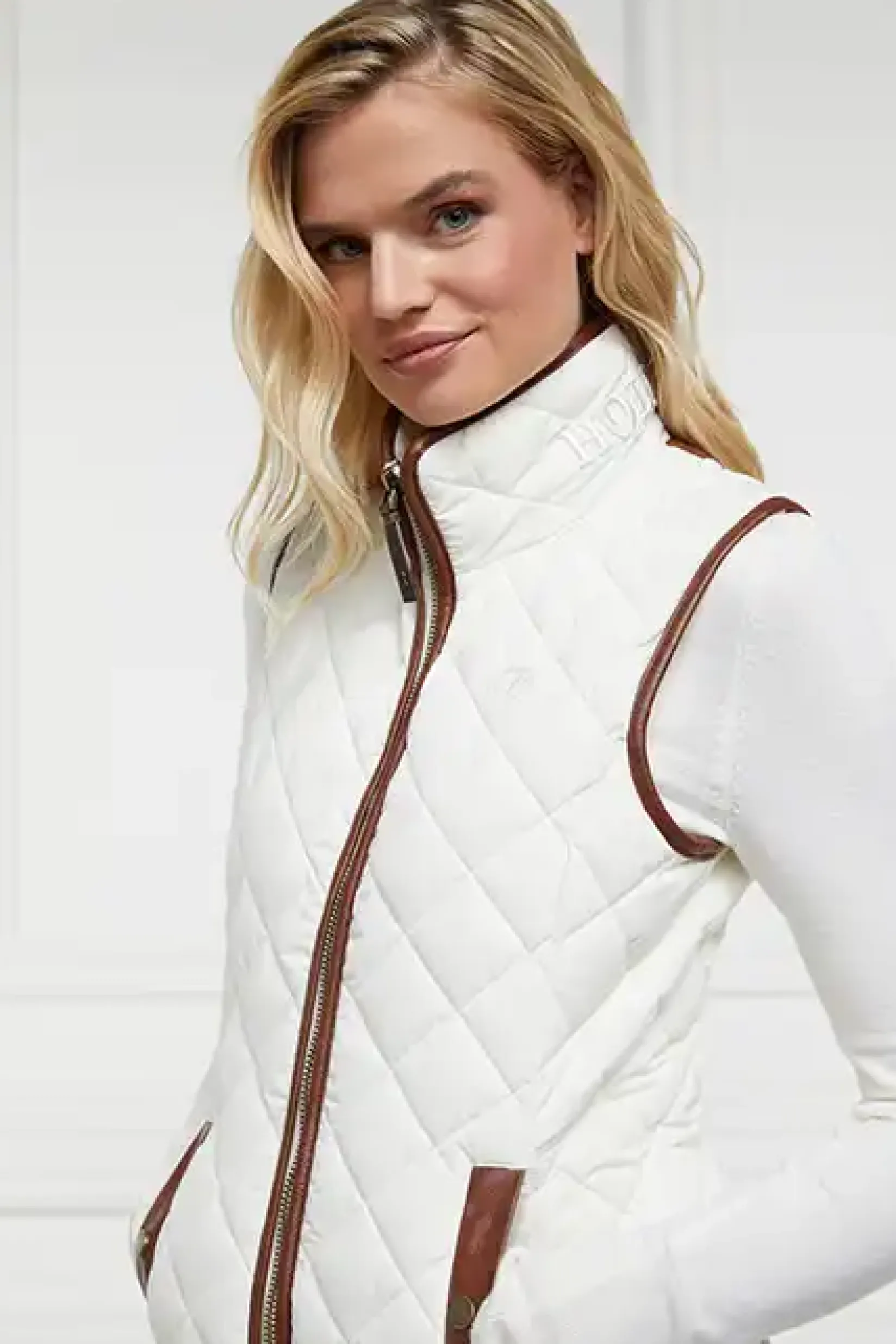 Holland Cooper Seasonal Inspiration|Gilets-Country Quilted Gilet Cream