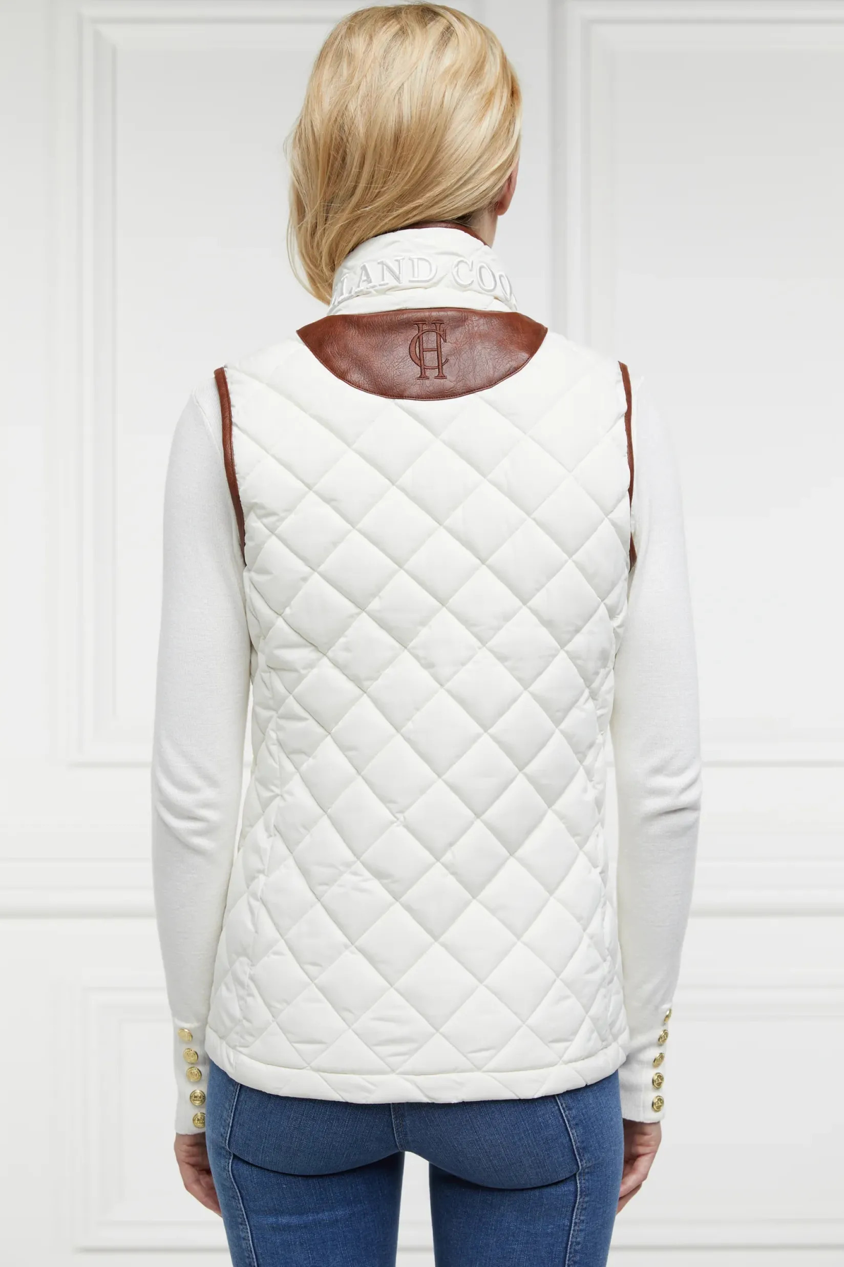 Holland Cooper Seasonal Inspiration|Gilets-Country Quilted Gilet Cream