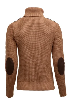 Holland Cooper Knitwear-Country Roll Neck Knit Caramel