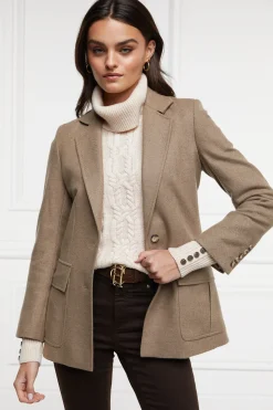 Holland Cooper Knitwear-Country Roll Neck Knit Oatmeal