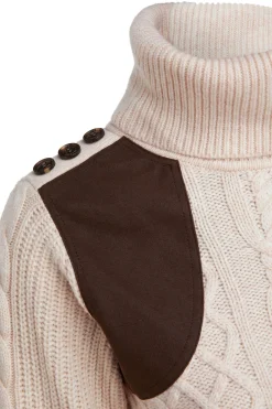Holland Cooper Knitwear-Country Roll Neck Knit Oatmeal