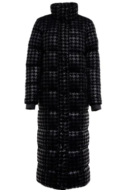 Holland Cooper Coats|Jade's Top Picks-Crawford Longline Coat Mono Houndstooth