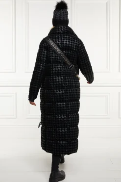 Holland Cooper Coats|Jade's Top Picks-Crawford Longline Coat Mono Houndstooth