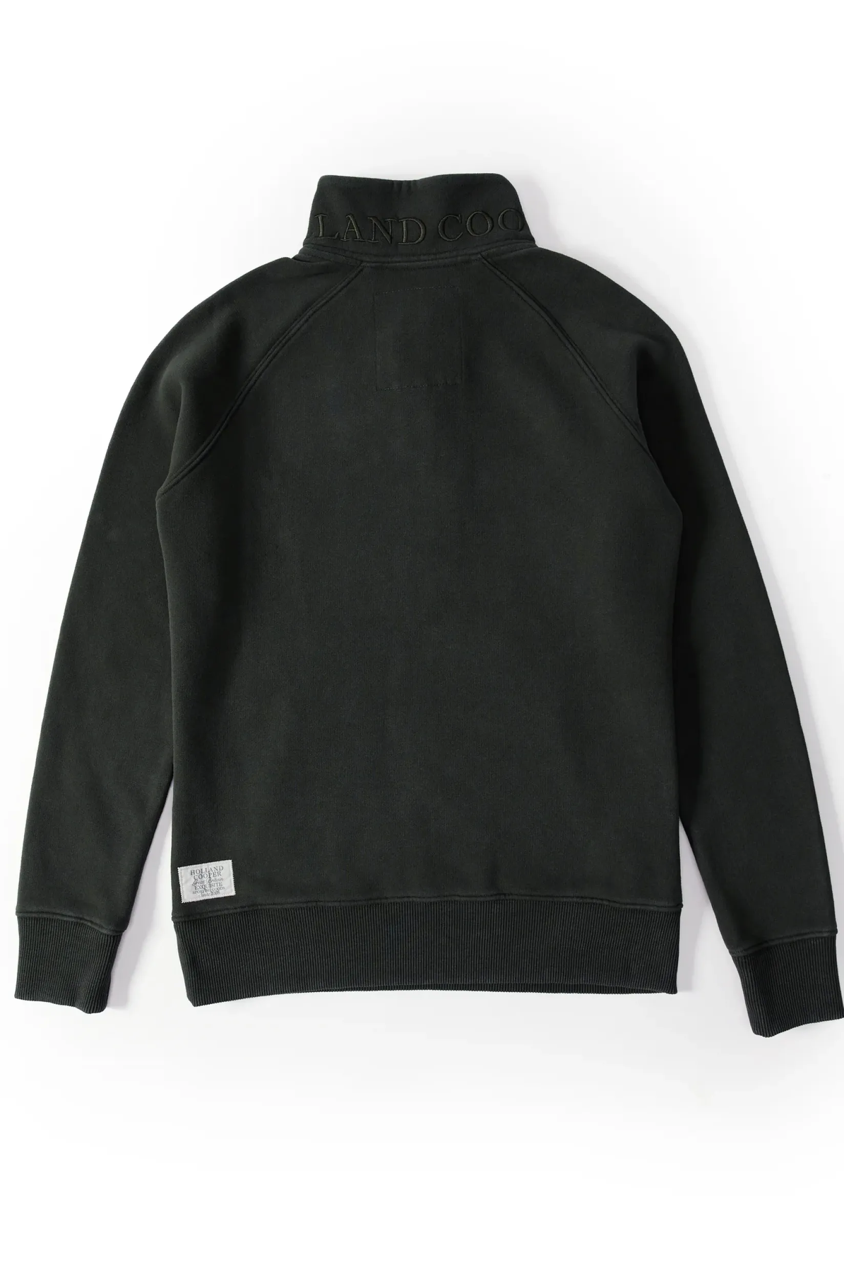 Holland Cooper Sweatshirts|Casualwear-Crest Zip Henley Racing Green