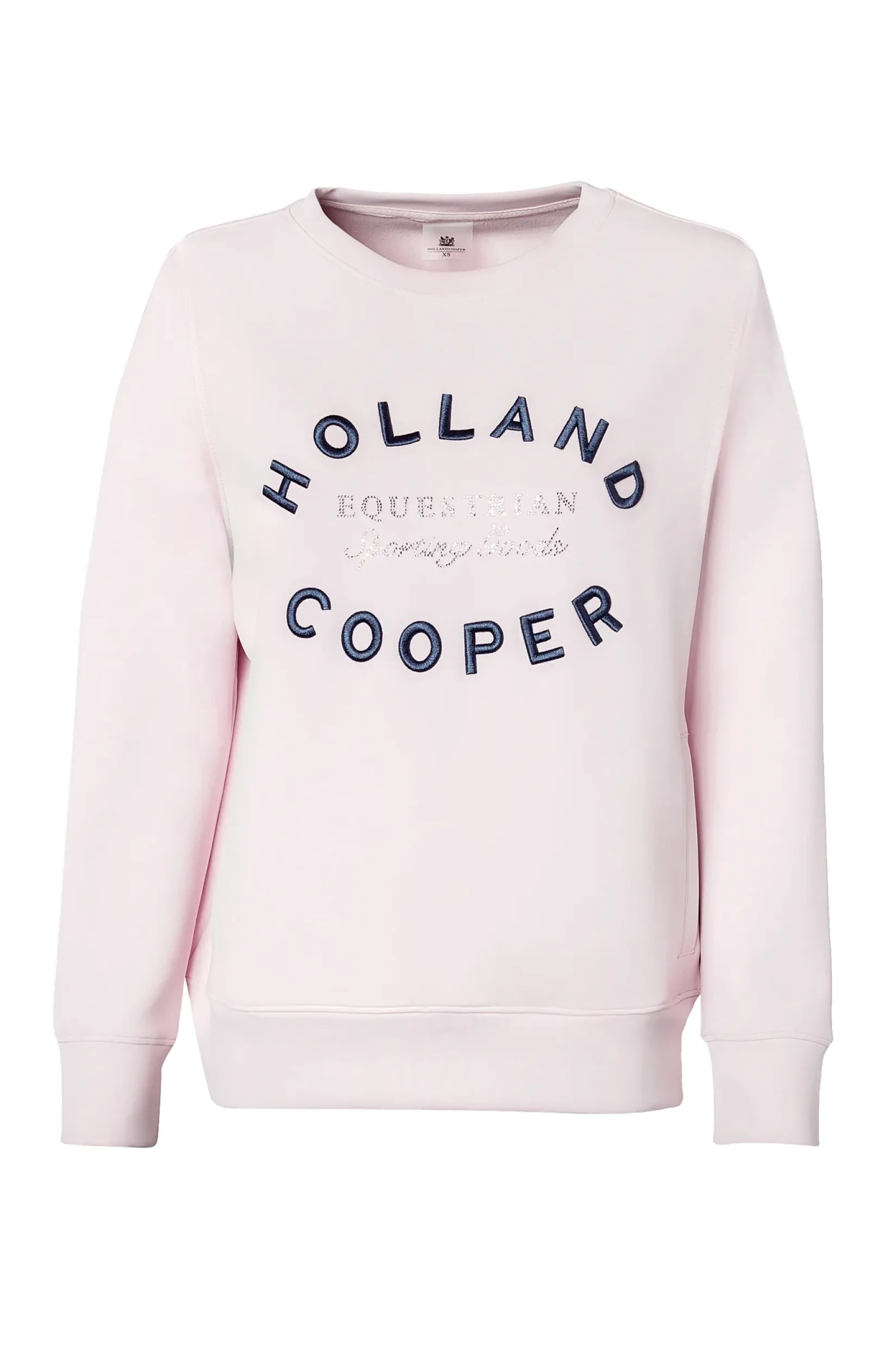 Holland Cooper Shop By Product|Equestrian Casualwear-Crystal Crew Neck Sweat Blush