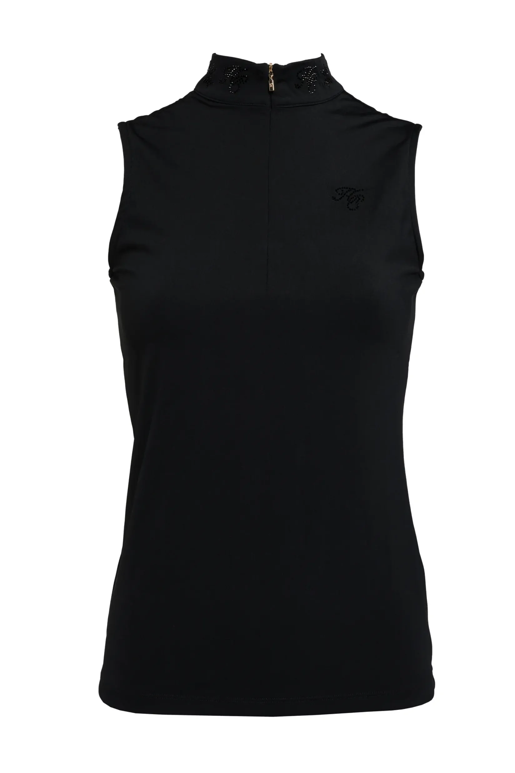 Holland Cooper Base Layers|Shop By Product-Crystal Sleeveless Base Layer Black