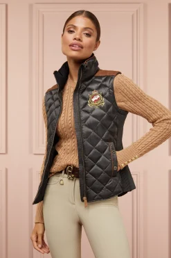 Holland Cooper Shop By Product|Gilets-Diamond Quilt Classic Gilet Khaki