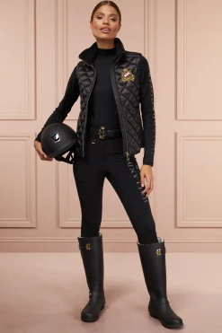 Holland Cooper Gilets|Bestsellers-Diamond Quilt Classic Gilet Black