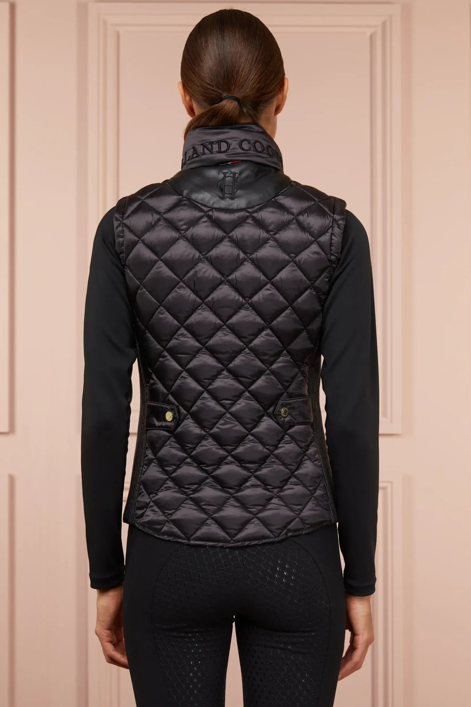Holland Cooper Gilets|Bestsellers-Diamond Quilt Classic Gilet Black