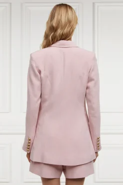 Holland Cooper Gifts For Her|Blazers-Double Breasted Blazer Pink Linen