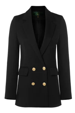 Holland Cooper Gifts For Her|Blazers-Double Breasted Blazer Black Twill