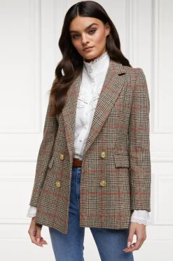 Holland Cooper Jackets|Blazers-Double Breasted Blazer Orange Windsor