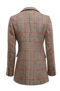 Holland Cooper Jackets|Blazers-Double Breasted Blazer Orange Windsor