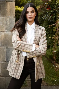 Holland Cooper Blazers|In Stock Tailoring-Double Breasted Blazer Charlton Tweed