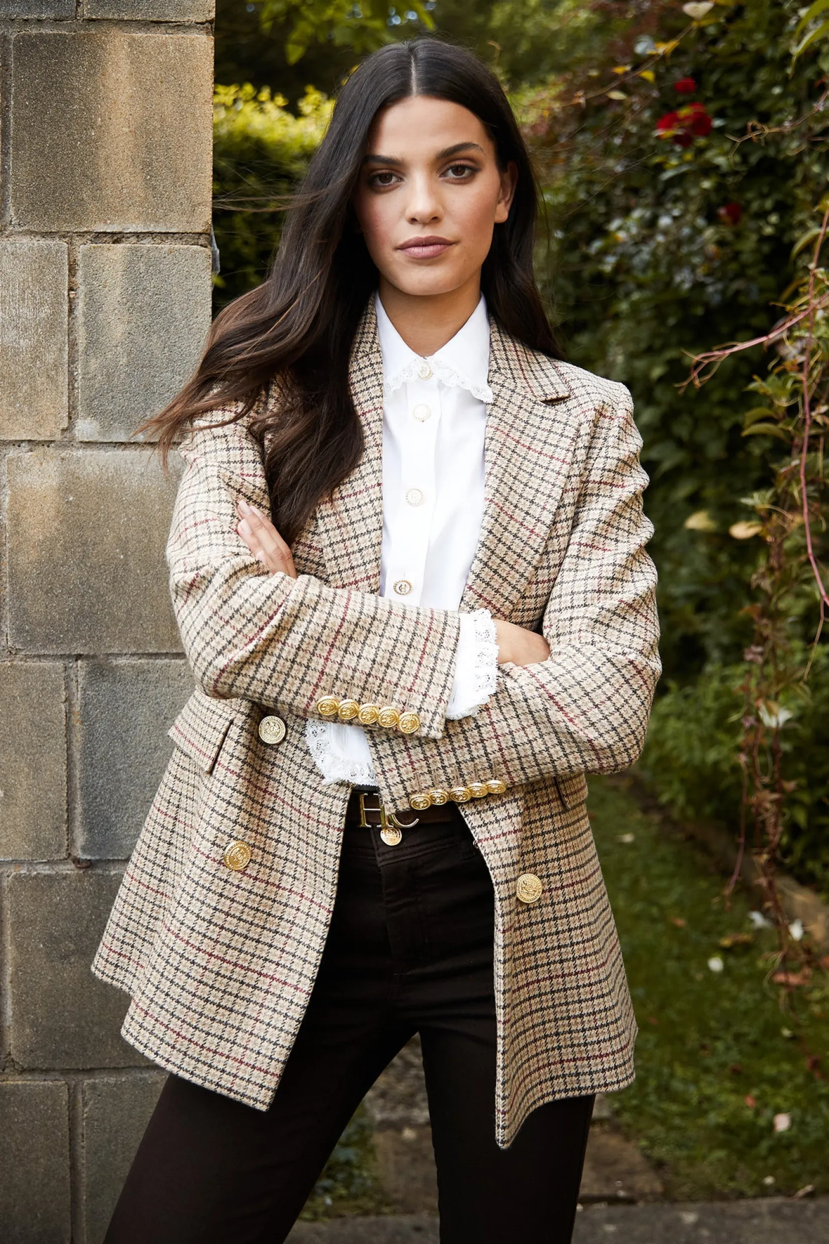 Holland Cooper Blazers|In Stock Tailoring-Double Breasted Blazer Charlton Tweed
