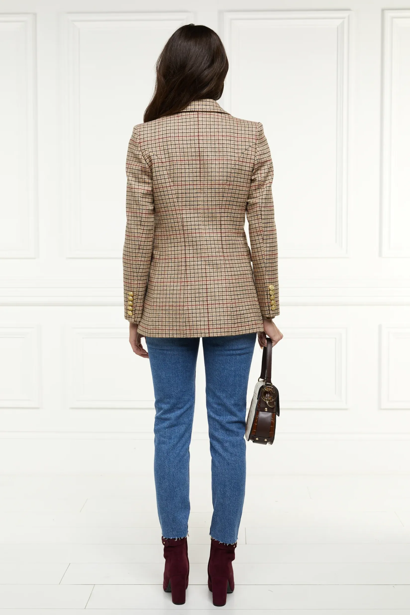 Holland Cooper Blazers|In Stock Tailoring-Double Breasted Blazer Charlton Tweed