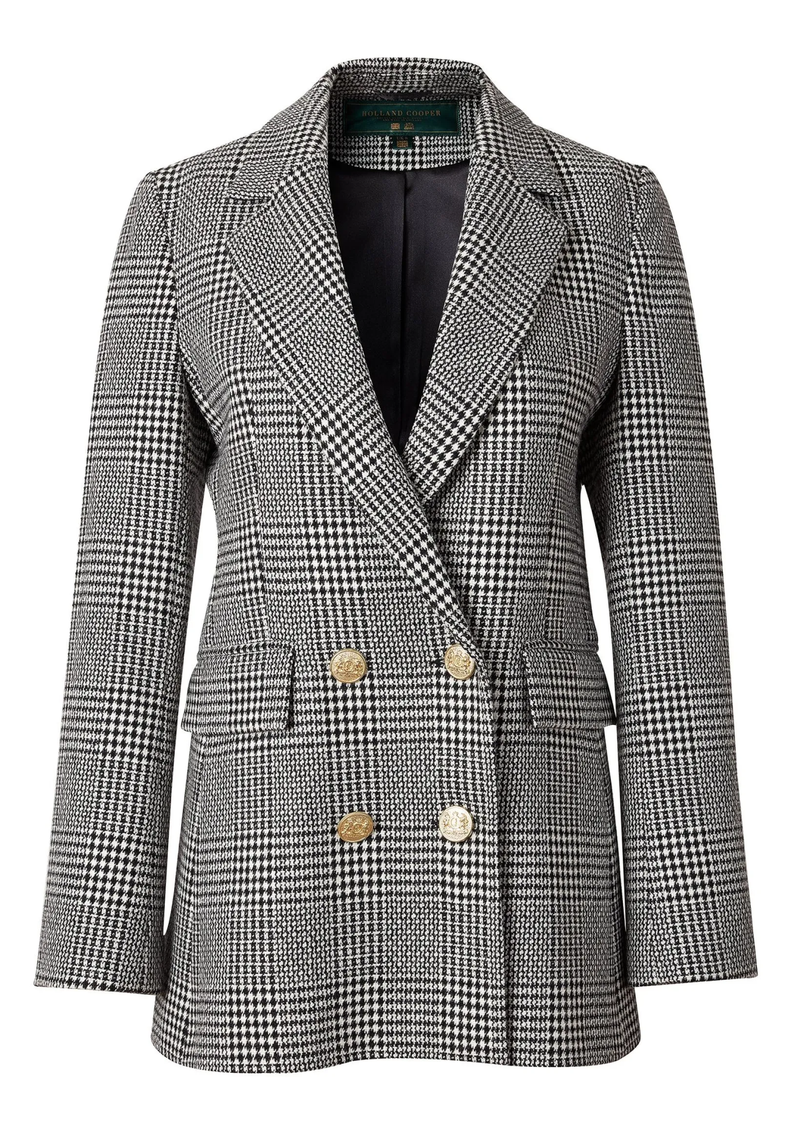 Holland Cooper Blazers|Jackets-Double Breasted Blazer Prince of Wales Mono