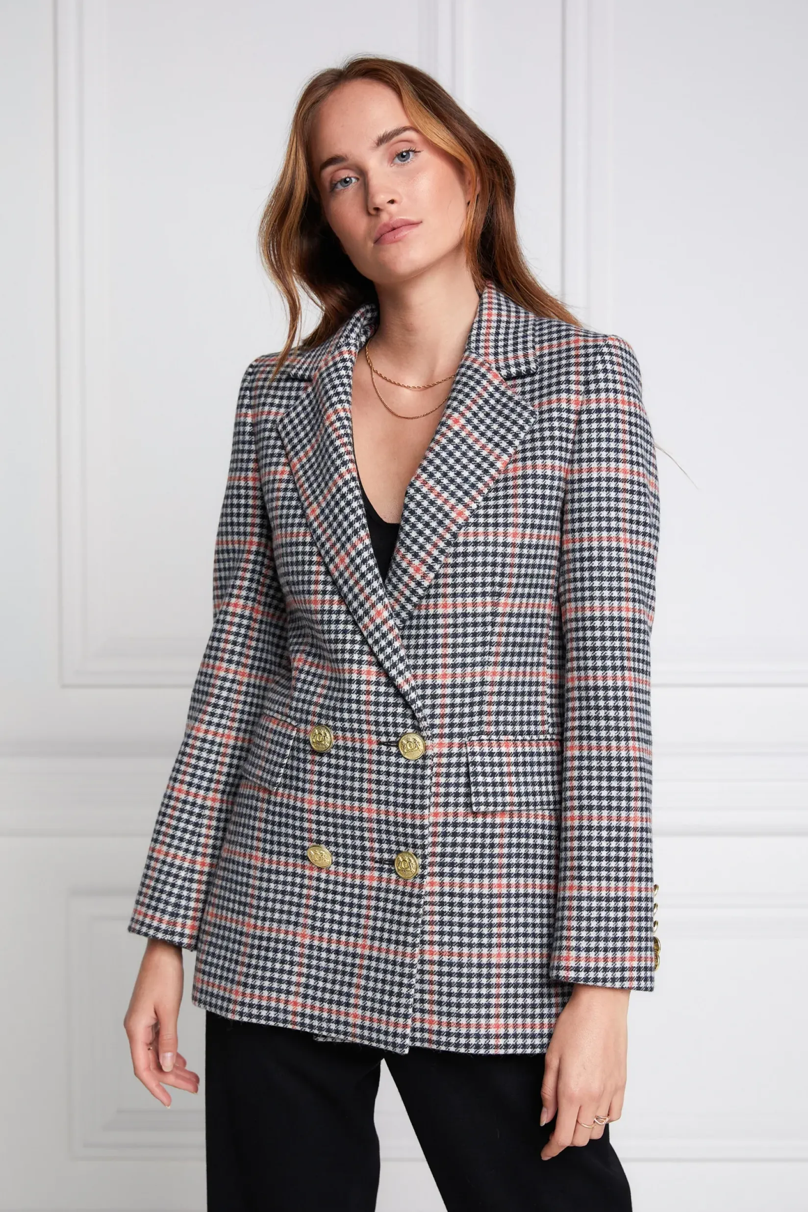 Holland Cooper Blazers|Jackets-Double Breasted Blazer Oyster Catcher