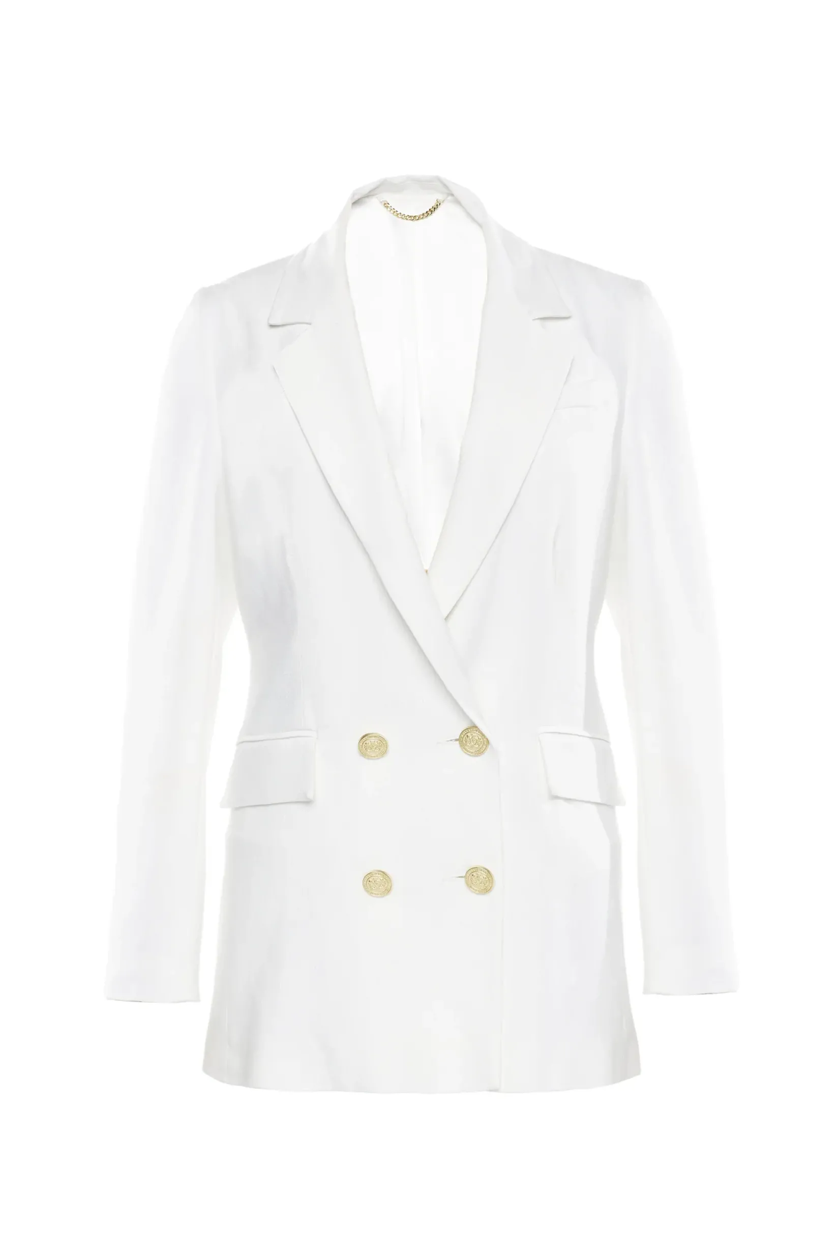 Holland Cooper Blazers|Jackets-Double Breasted Blazer Oyster Linen