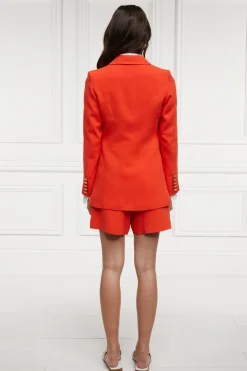 Holland Cooper Blazers|Jackets-Double Breasted Blazer Neroli Linen