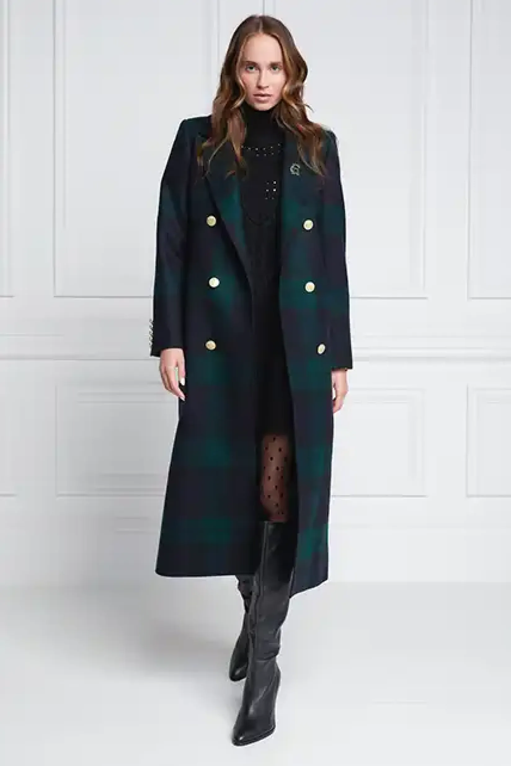Holland Cooper Coats|In Stock Tailoring-Double Breasted Coat Blackwatch