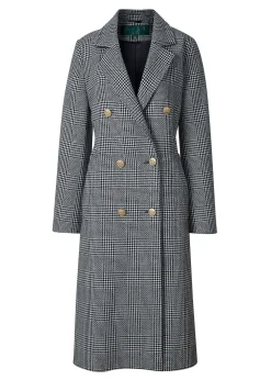 Holland Cooper Coats-Double Breasted Coat Prince of Wales Mono