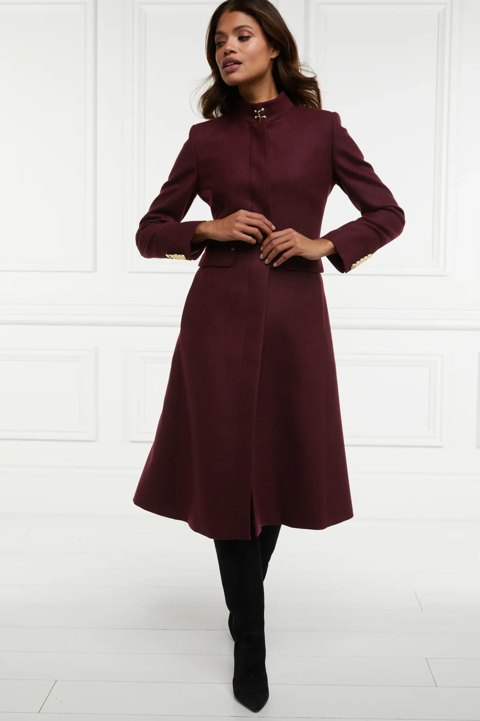 Holland Cooper Gifts For Her|In Stock Tailoring-Dowdeswell Coat Mulberry