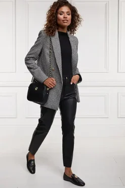 Holland Cooper Trousers-Dunwick Faux Leather Pant Black