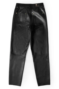 Holland Cooper Trousers-Dunwick Faux Leather Pant Black