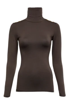 Holland Cooper Gifts For Her|Tops-Essential Roll Neck Coffee